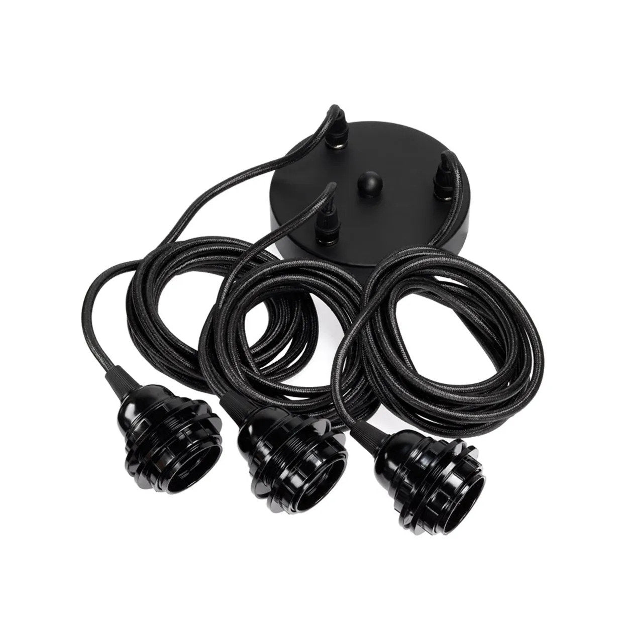 Ceiling Light Fittings - Black - 3 Pieces
