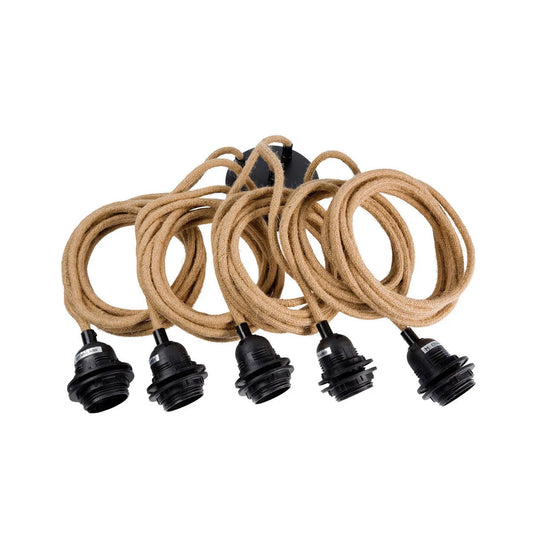 Ceiling Lamp Fittings - Natural Black - Set of 5