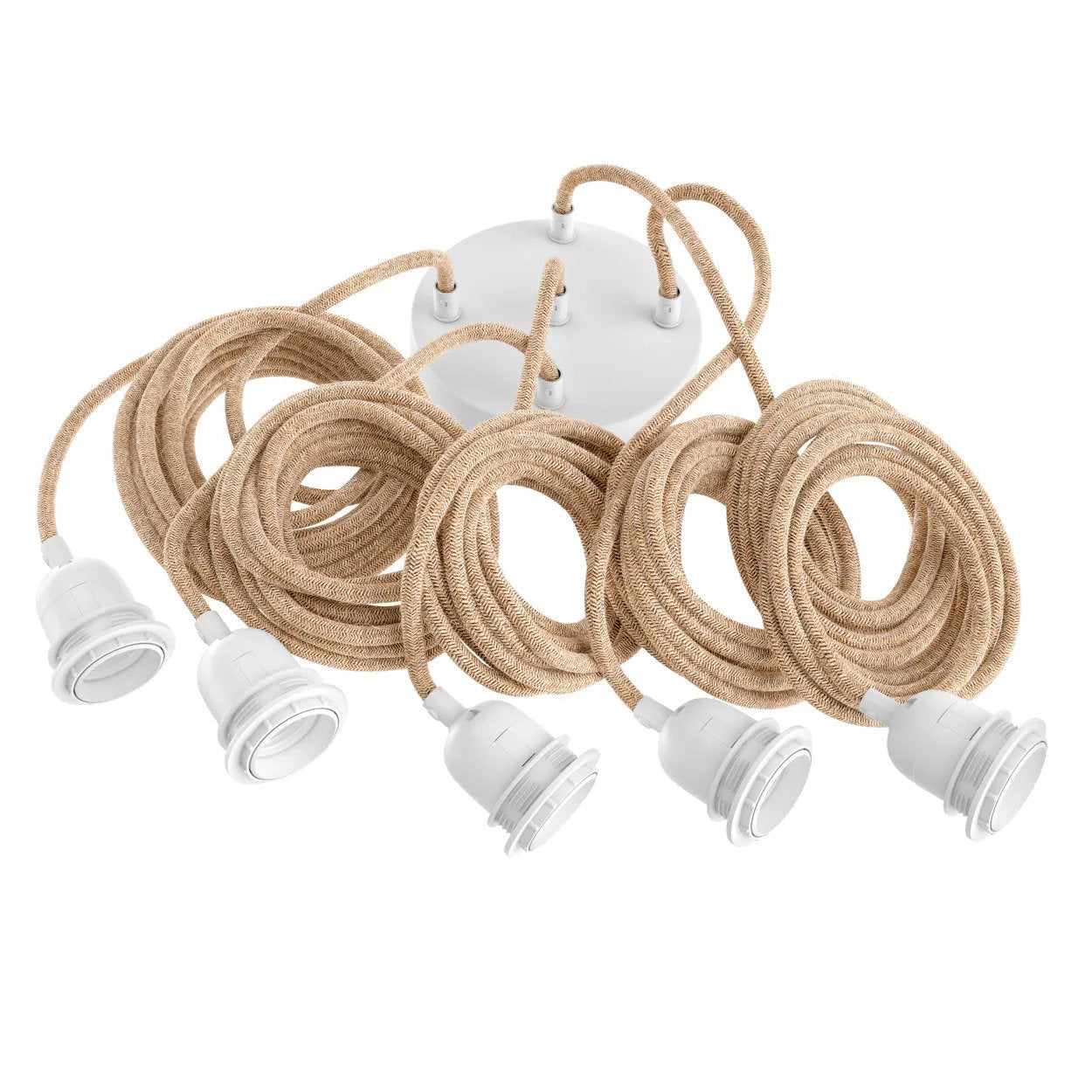 Ceiling Light Fixtures - Natural White - Set of 5