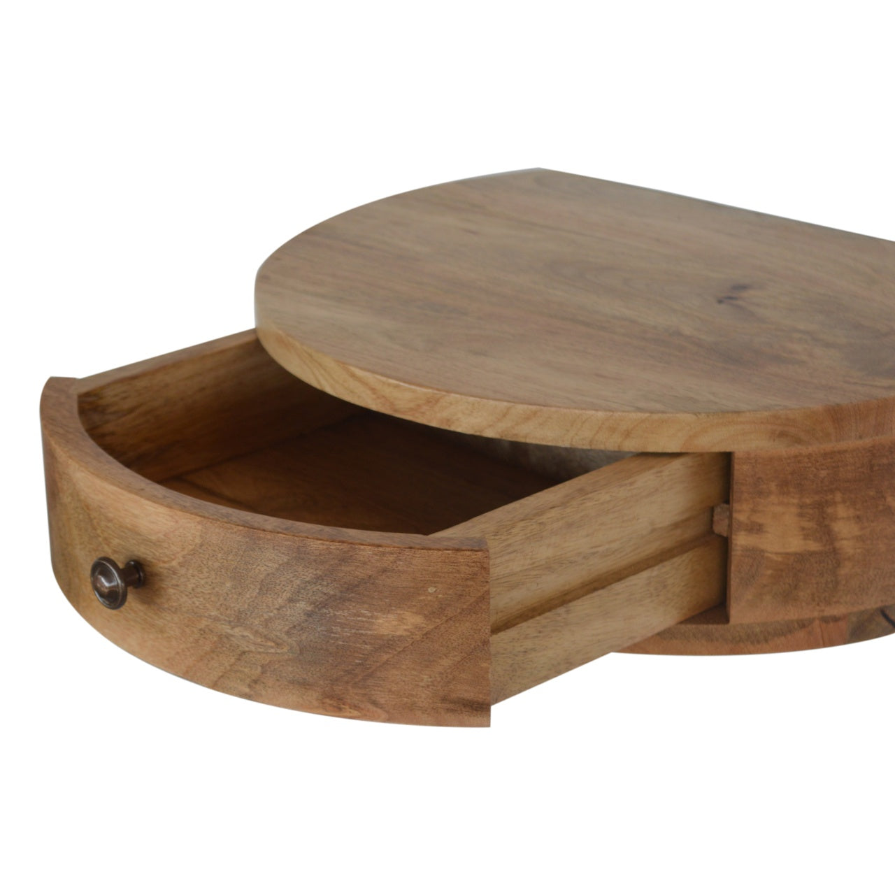 Mesa de Cabeceira de Parede com Bordas Arredondadas