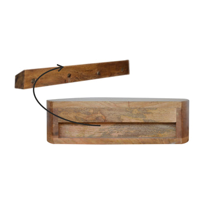 Mesa de Cabeceira de Parede com Bordas Arredondadas