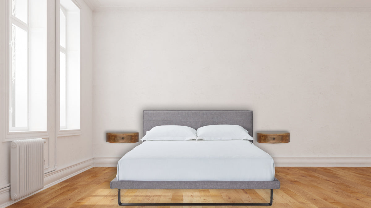 Mesa de Cabeceira de Parede com Bordas Arredondadas