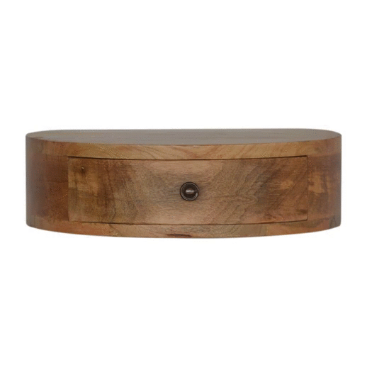 Mesa de Cabeceira de Parede com Bordas Arredondadas