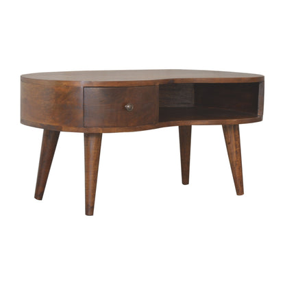 Mesa de Centro Wave Castaño