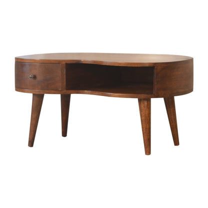 Mesa de Centro Wave Castaño