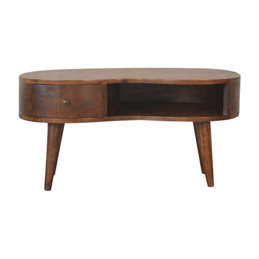 Mesa de Centro Wave Castaño