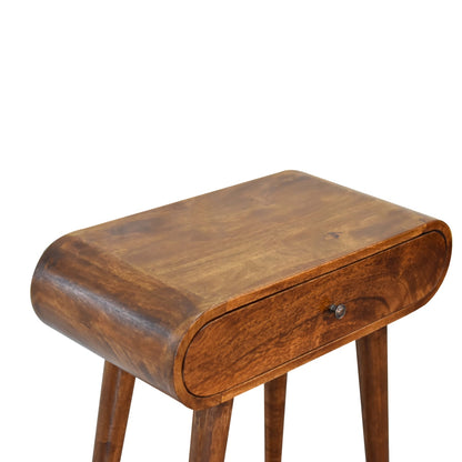 Consola Redonda Mini Castaño