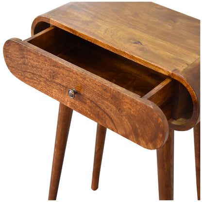 Consola Redonda Mini Castaño