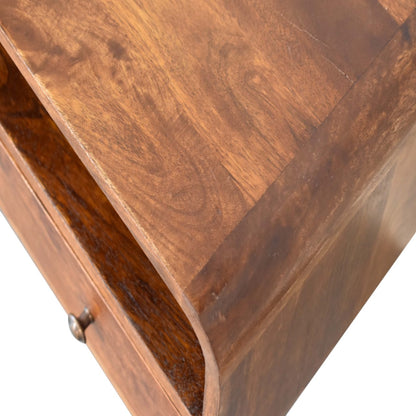 Mueble de TV Mini Curvo Chestnut con 2 Cajones