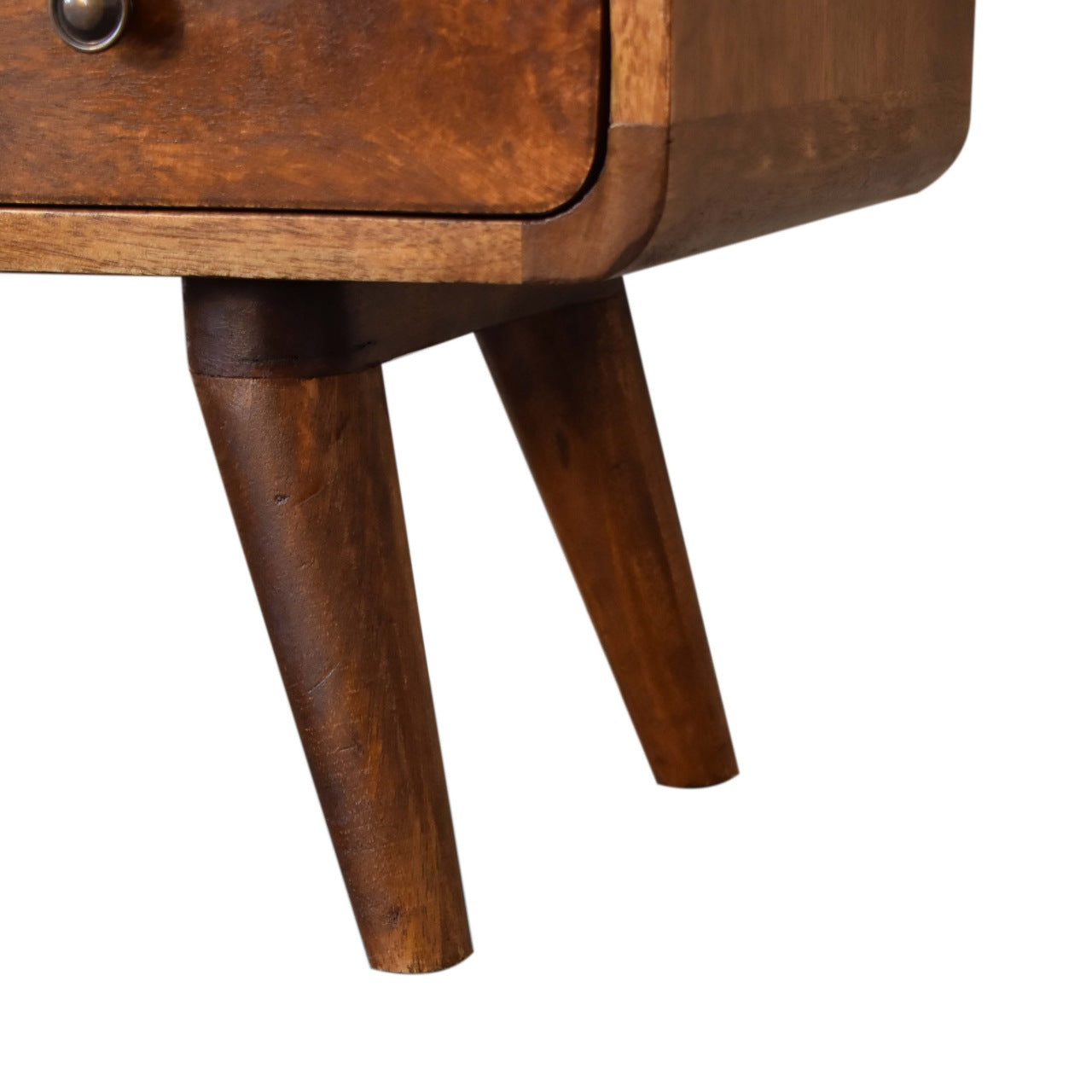 Mueble de TV Mini Curvo Chestnut con 2 Cajones