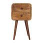 Mini Oak-ish Curved Bedside