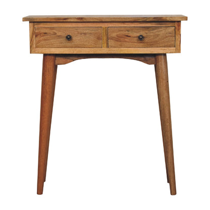 Mini Mesa Console de Corredor em Estilo Carvalho