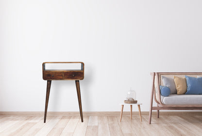 Mini Grey-wash Curved Console