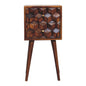 Mini Chestnut Cube 2 Drawer Bedside