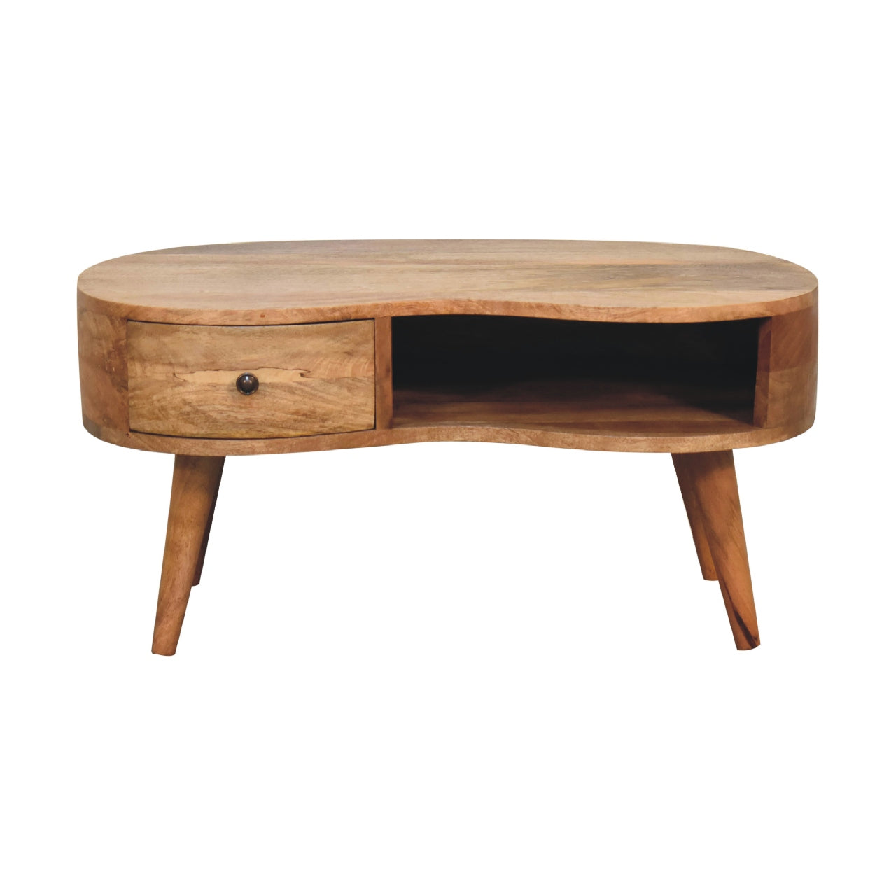 Mesa de Centro Wave con Acabado Roble