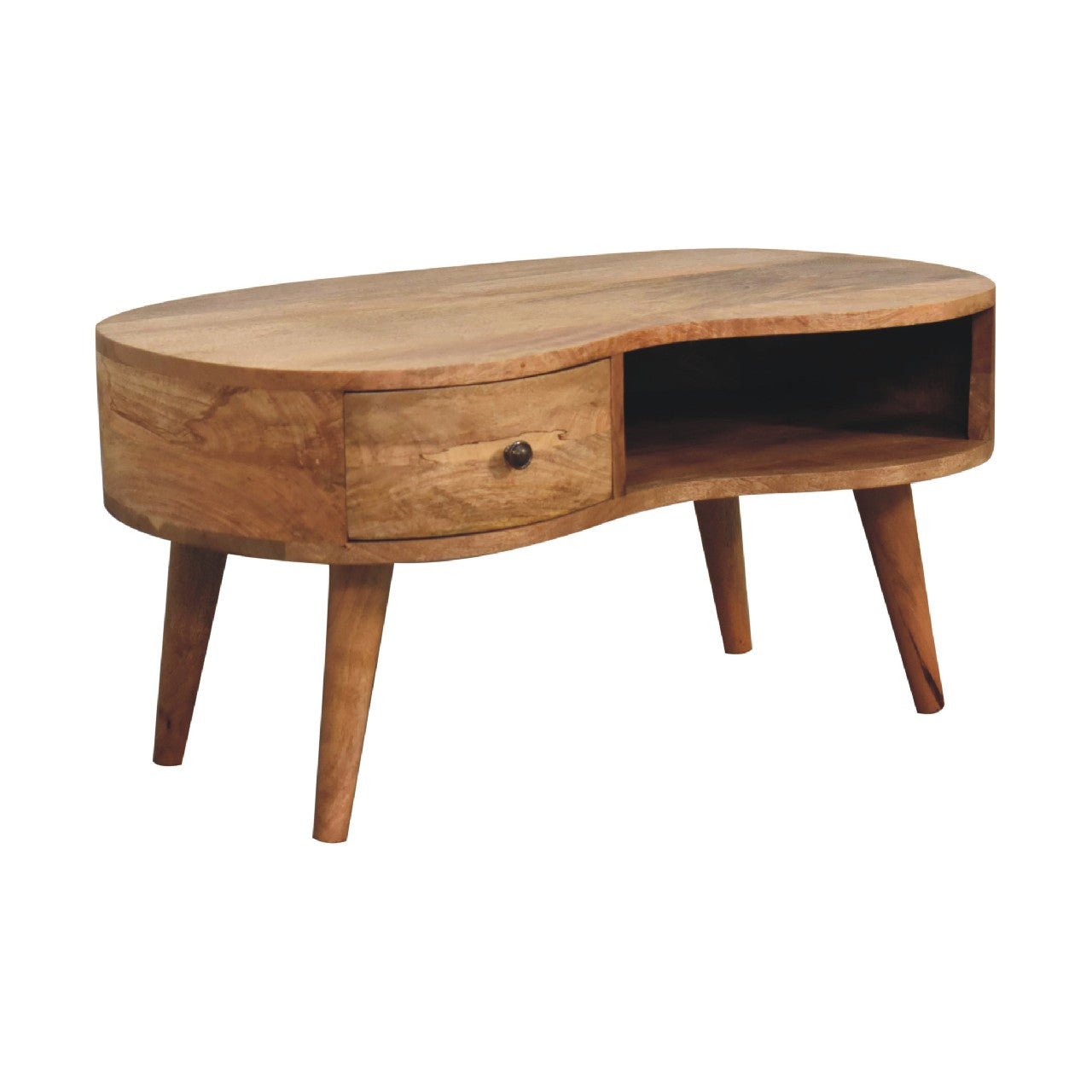 Mesa de Centro Wave con Acabado Roble