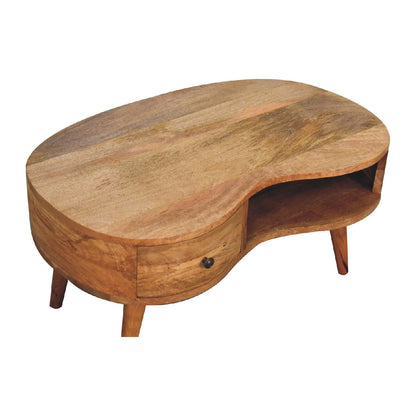 Mesa de Centro Wave con Acabado Roble