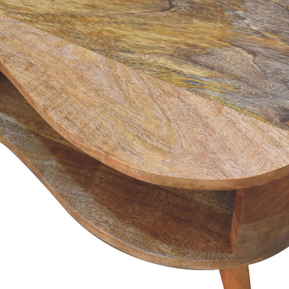 Mesa de Centro Wave con Acabado Roble