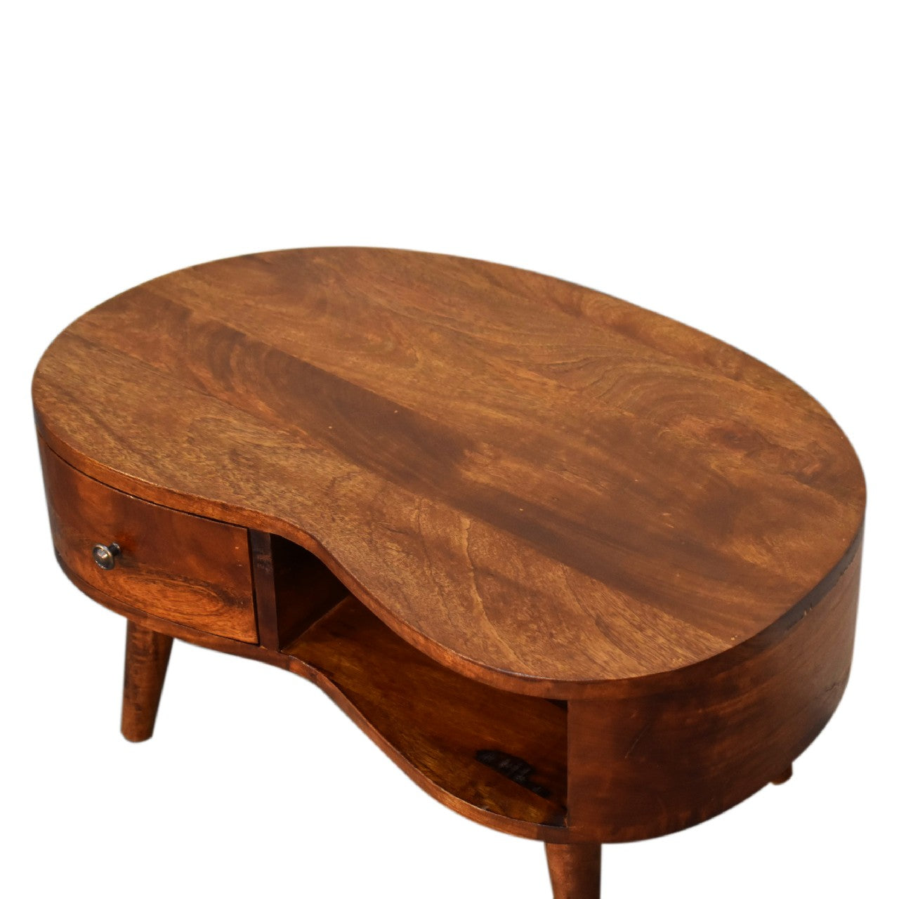 Mini Mesa de Centro Wave Castaño