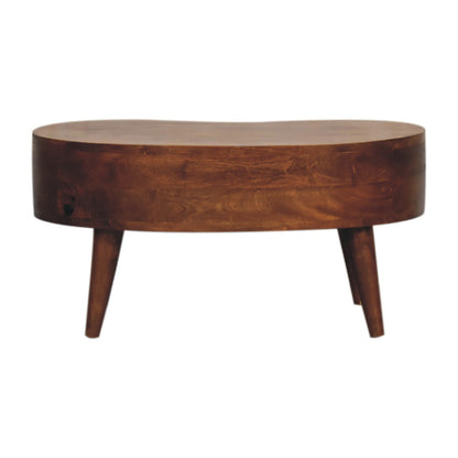 Mini Mesa de Centro Wave Castaño
