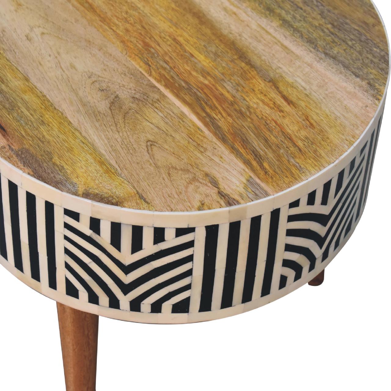 Mesa de Centro Edessa con Incrustaciones de Hueso