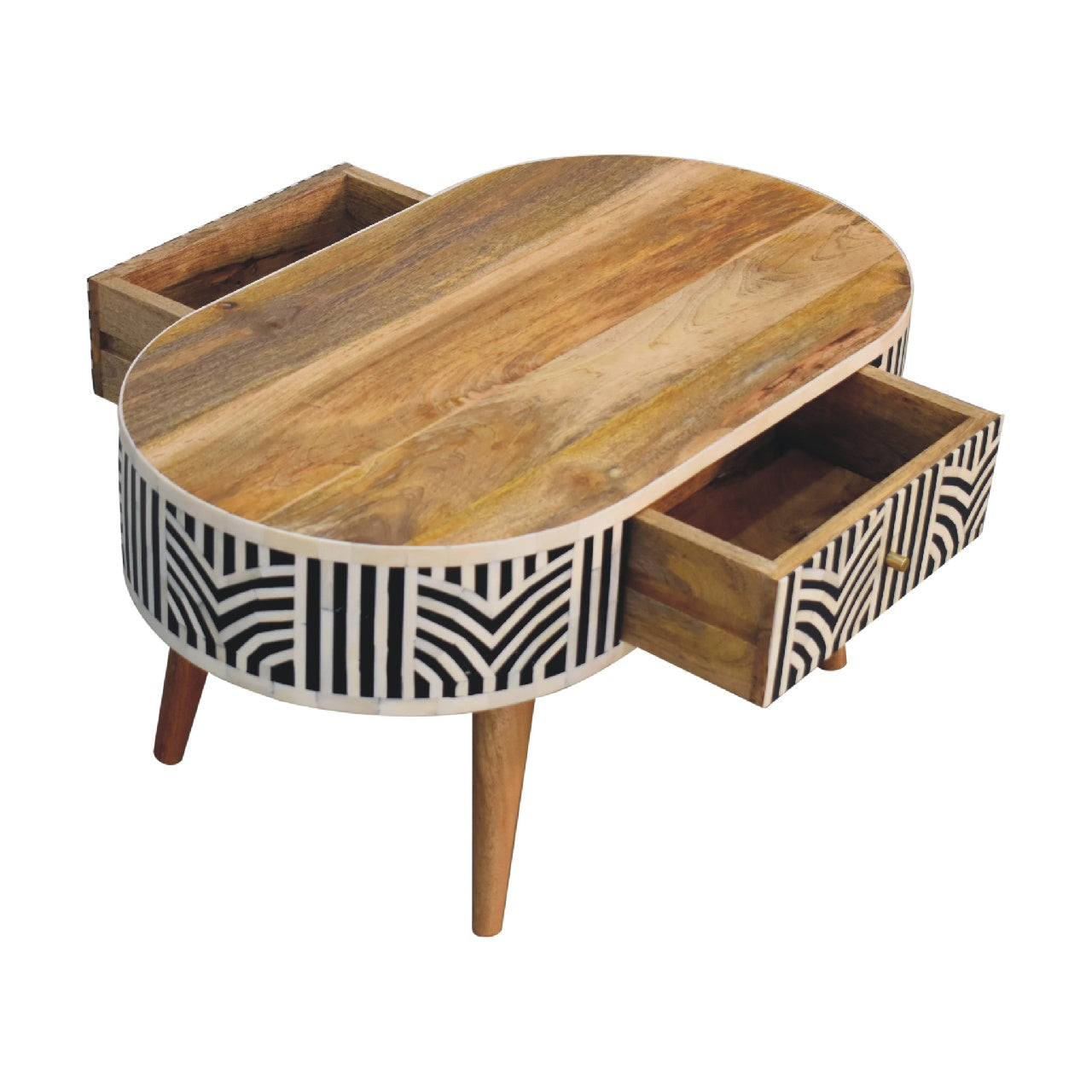 Mesa de Centro Edessa con Incrustaciones de Hueso