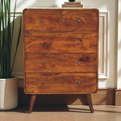 2 over 3 Curved Chestnut Chest