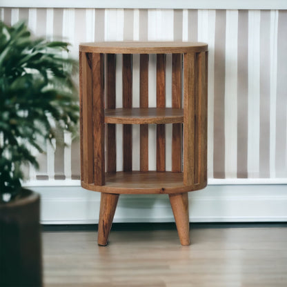 Ariella Double Shelf Oak-ish Bedside