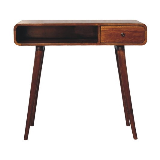 Gebogen Kastanje Schrijftafel