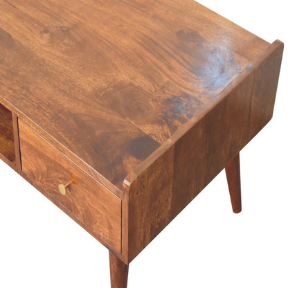 Mueble Multimedia Elevado en Castaño