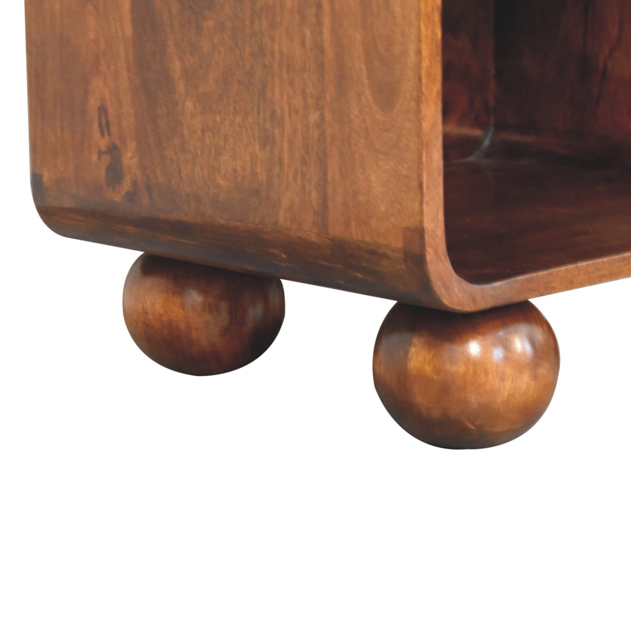 Comodino Intrecciato Aperto Chestnut