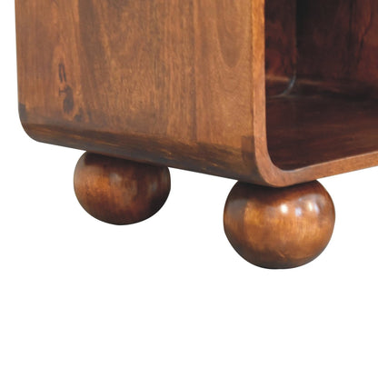 Comodino Intrecciato Aperto Chestnut