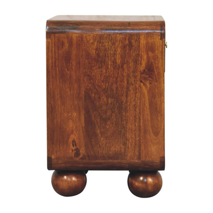 Comodino Intrecciato Aperto Chestnut