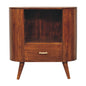 T-bar Cortez Chestnut Open Slot Cabinet