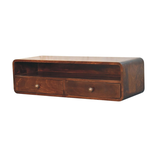 Console Aperta Fluttuante in Noce California