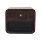 Mini Curved California Walnut Wall Mounted Bedside with Open Slot