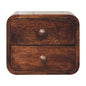 Mini Curved California Walnut Wall Mounted Bedside