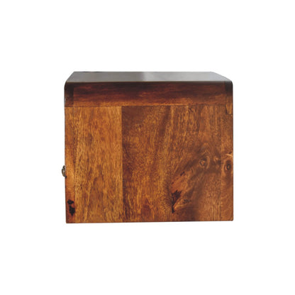 Chunky Chestnut 1 Drawer Wall Mounted Nightstand