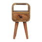 Extra Mini Oakish Curve Open Slot Bedside