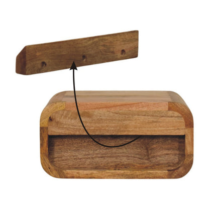 Avora Mini Wandmontierter Eichen-optik 1 Schublade Nachttisch