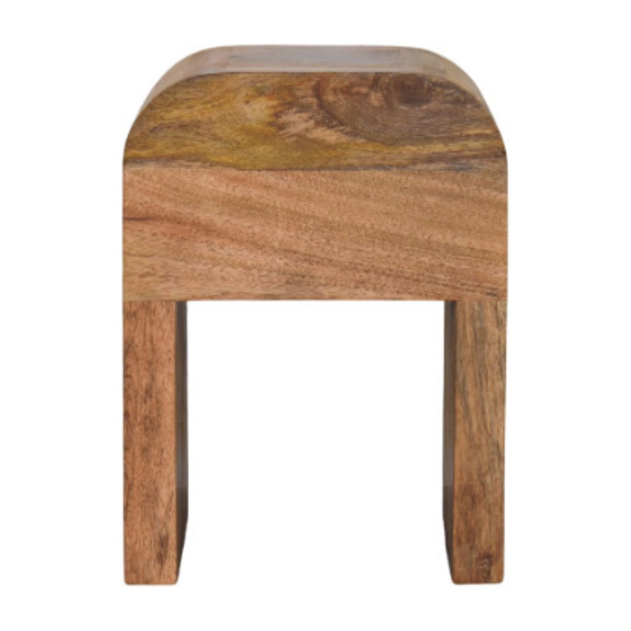 Mesita de Noche Mini Darcy Acabado Oak-ish con Bordes Curvados