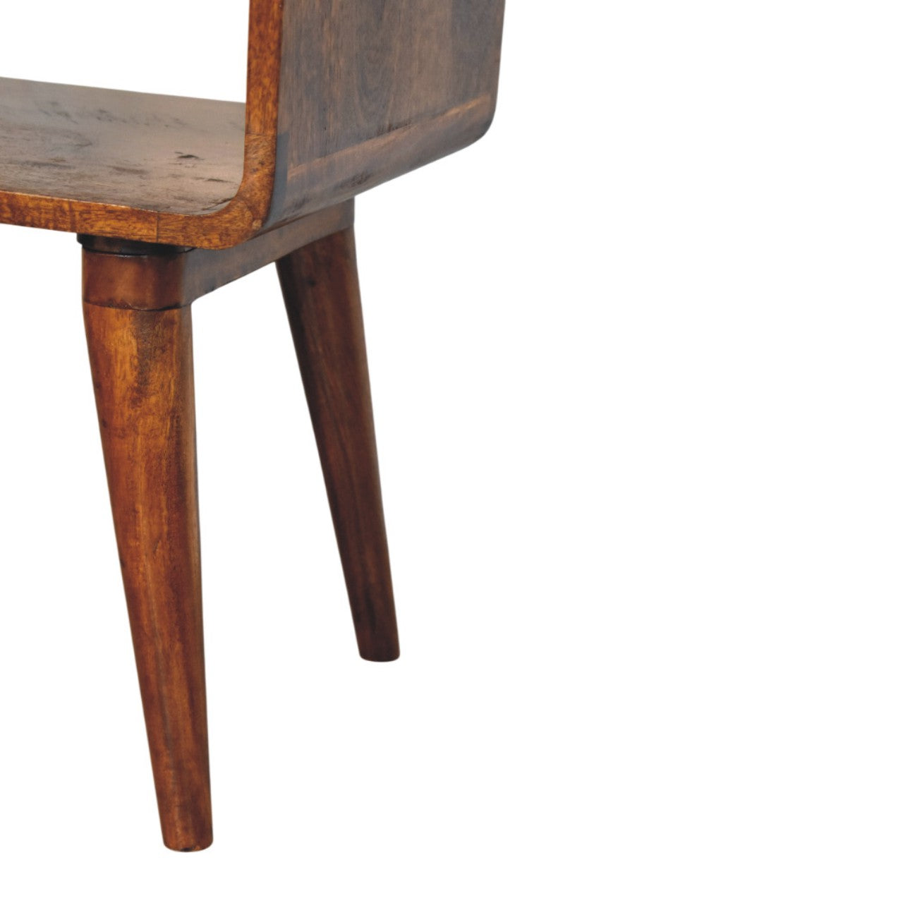 Avora Kastanje Nachtkastje met Lade en Open Vak