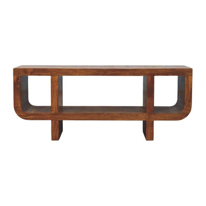 Orion Curved Chestnut Media Unit