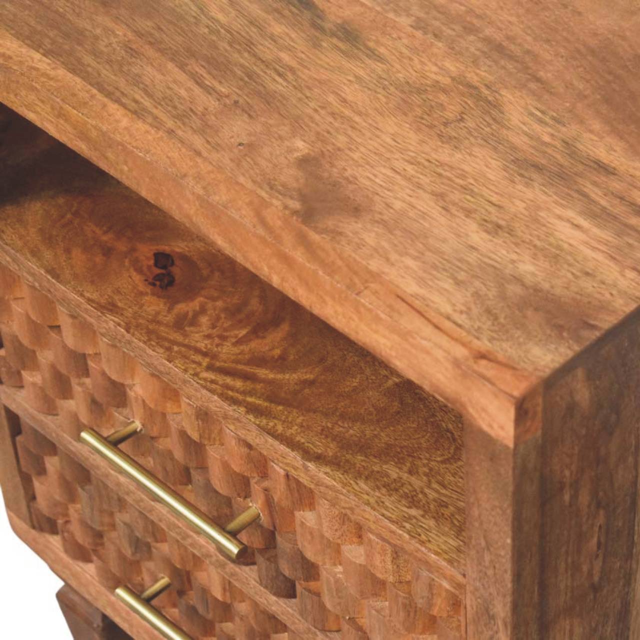 Arno Comodino in Teak Dorato