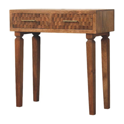 Console Arno en Teck Doré