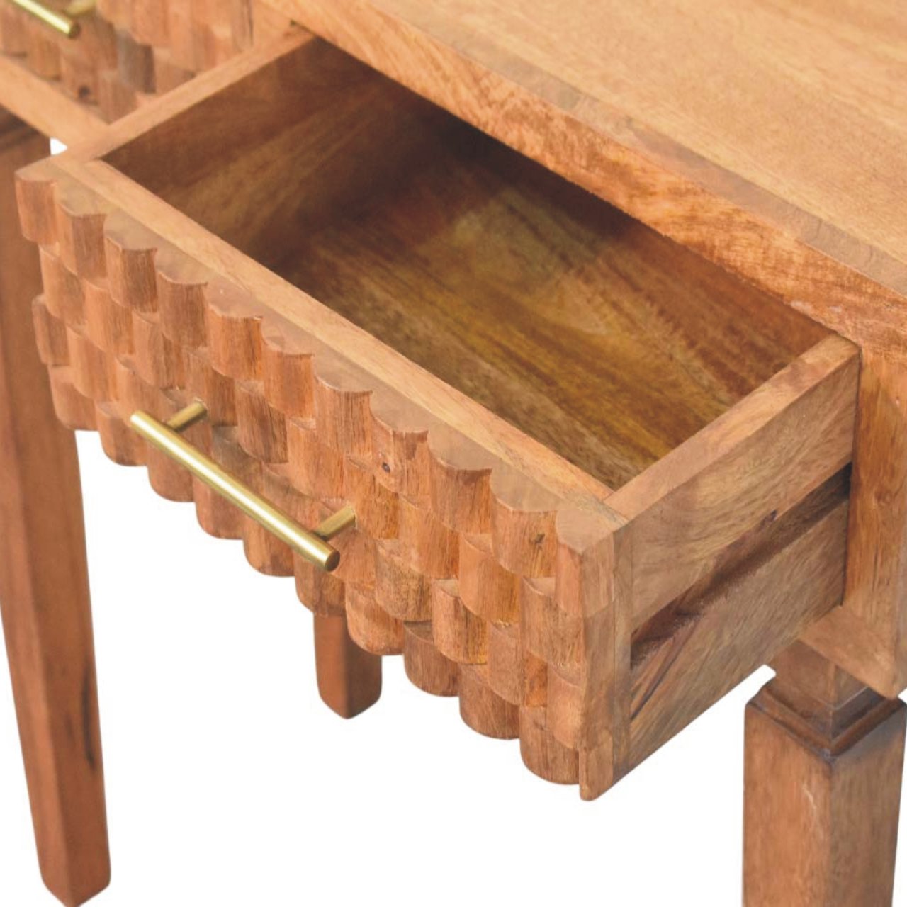 Console Arno en Teck Doré
