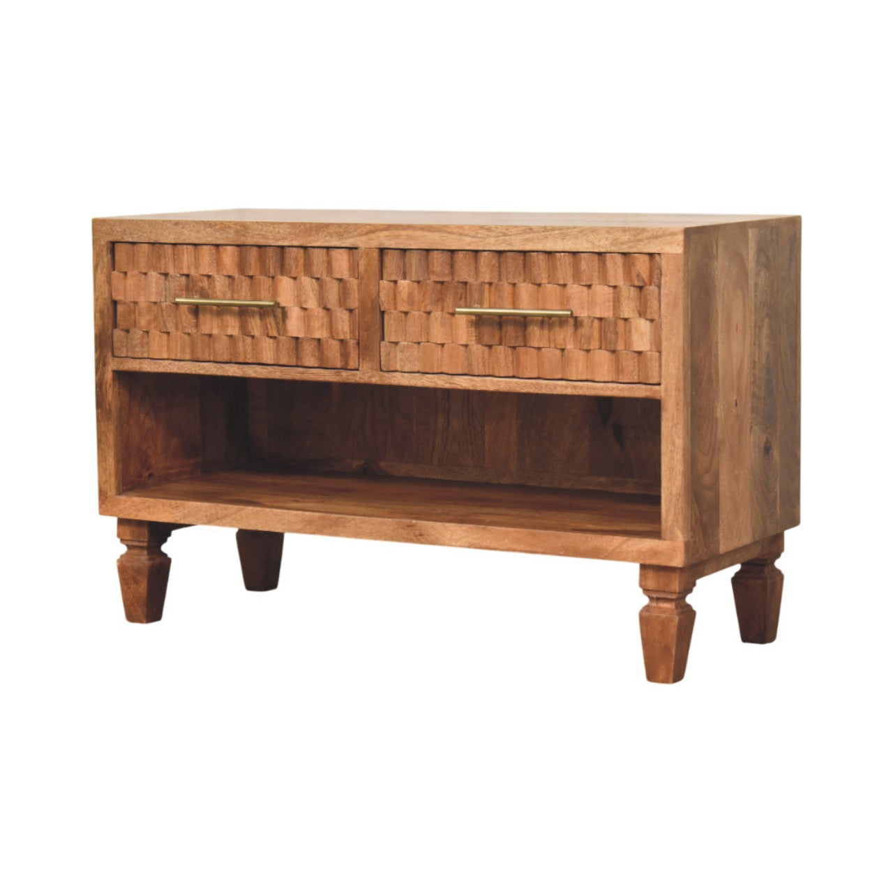 Arno Mobile Scarpiera in Teak Dorato