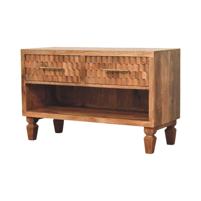 Arno Mobile Scarpiera in Teak Dorato