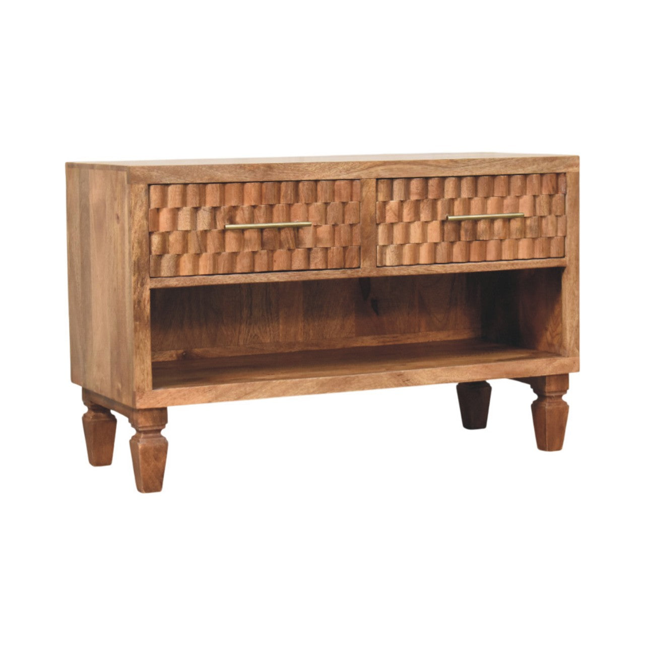 Arno Mobile Scarpiera in Teak Dorato