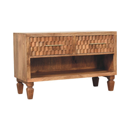 Arno Mobile Scarpiera in Teak Dorato